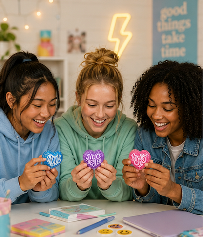 Teenie Sparkle Squeeze Hearts – 3-Pack - 1.5 Inches Mini Squishy Fidget Toys