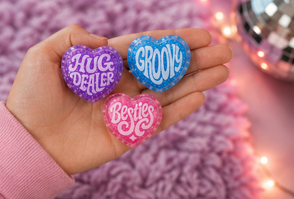 Teenie Sparkle Squeeze Hearts – 3-Pack - 1.5 Inches Mini Squishy Fidget Toys