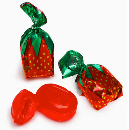 Colombina Strawberry Delights Filled Hard Candy – Individually Wrapped – 1 lb Bag