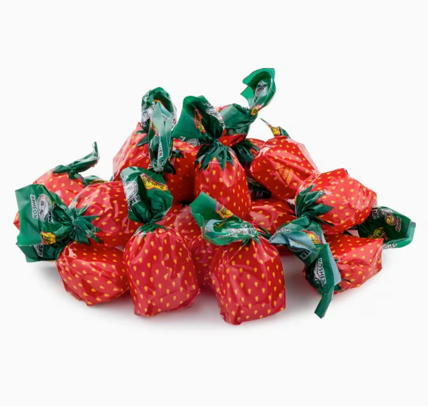 Colombina Strawberry Delights Filled Hard Candy – Individually Wrapped – 1 lb Bag