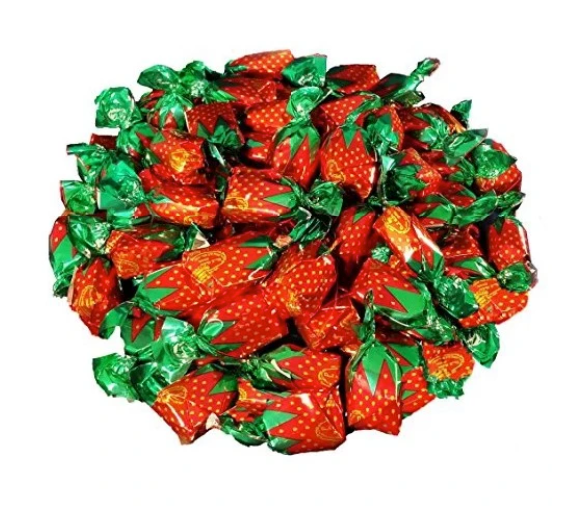 Colombina Strawberry Delights Filled Hard Candy – Individually Wrapped – 1 lb Bag