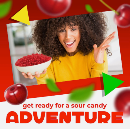 Sour Cherry Candy Balls – Old Fashioned Soft & Chewy Cherry Candy – 1 lb Bag