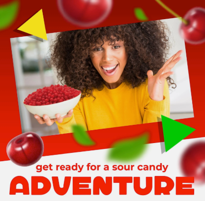 Sour Cherry Candy Balls – Old Fashioned Soft & Chewy Cherry Candy – 1 lb Bag
