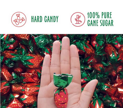 Colombina Strawberry Delights Filled Hard Candy – Individually Wrapped – 1 lb Bag