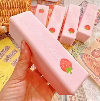 Strawberry Butter Squishy Fidget Toys – Pink Butter Bar Stress Relief Squeeze Toy