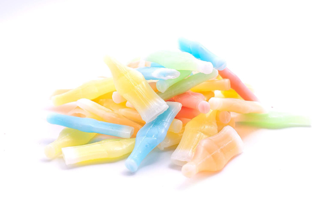 Nik-L-Nip Wax Bottles Candy Drinks – Assorted Flavors – 1 lb Bulk Bag