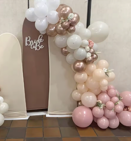 30-Piece 12-Inch Blush Pink, Ivory, White & Gold Latex Balloon Set – Elegant Party Decorations