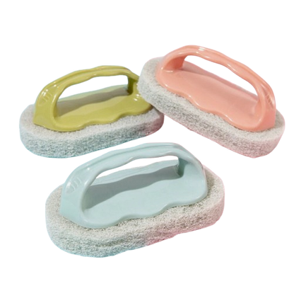 Multipurpose Scrub Pad with Ergonomic Handle – Heavy-Duty Fiber Sponge