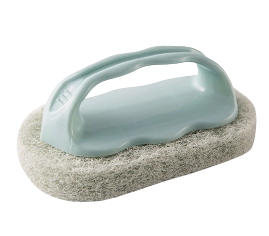 Multipurpose Scrub Pad with Ergonomic Handle – Heavy-Duty Fiber Sponge