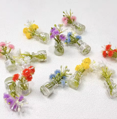 3-Pack Mini Flower Good Luck Car Decoration