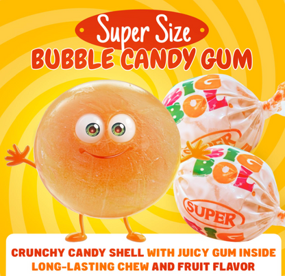 Super Big Bol Bubble Candy Gum – 2 Pack Bulk Bag (44 Pieces Total)