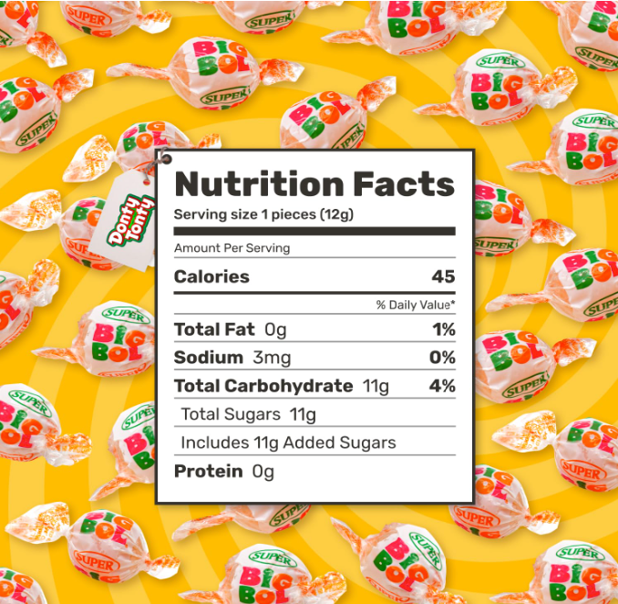Super Big Bol Bubble Candy Gum – 2 Pack Bulk Bag (44 Pieces Total)