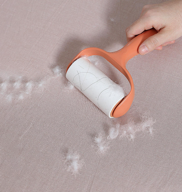 Manual Reusable Lint Roller with Extra Sticky Refill Roll for Pet Hair, Dust & Lint Removal