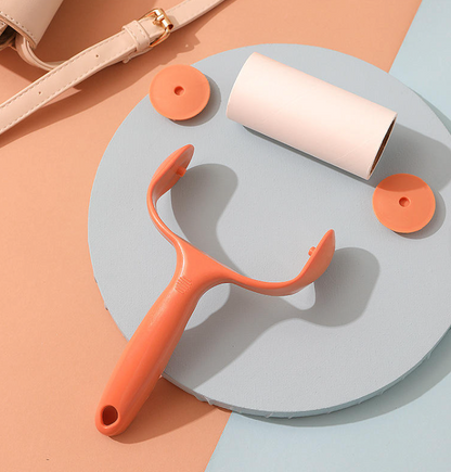 Manual Reusable Lint Roller with Extra Sticky Refill Roll for Pet Hair, Dust & Lint Removal