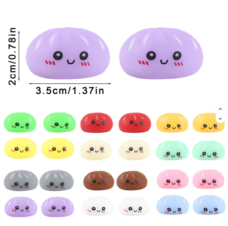 24-Piece Mystery Dumpling Squishy Countdown Advent Calendar – Slow Rise Sensory Fidget Toys