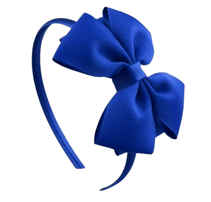 Safe Haven & CO Kids Fabric Bow Headband – Assorted Color Options, Soft Elastic Hair Band