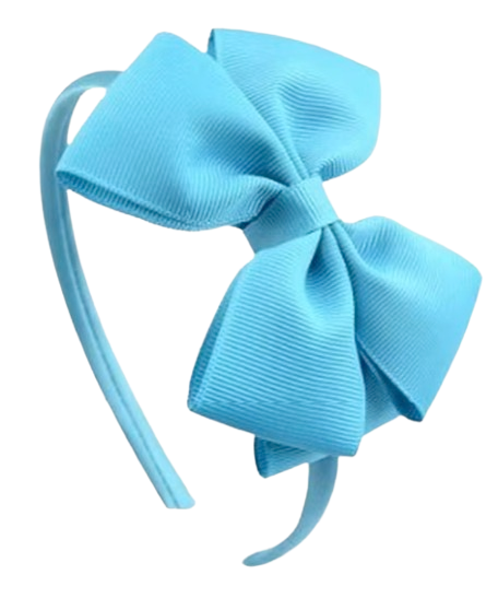 Safe Haven & CO Kids Fabric Bow Headband – Assorted Color Options, Soft Elastic Hair Band