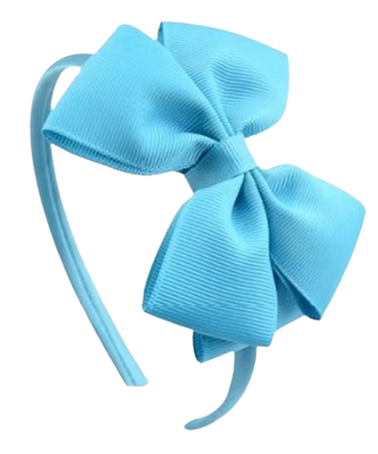 Safe Haven & CO Kids Fabric Bow Headband – Assorted Color Options, Soft Elastic Hair Band