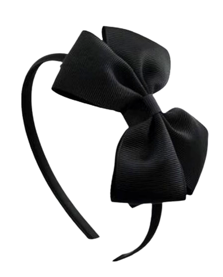 Safe Haven & CO Kids Fabric Bow Headband – Assorted Color Options, Soft Elastic Hair Band