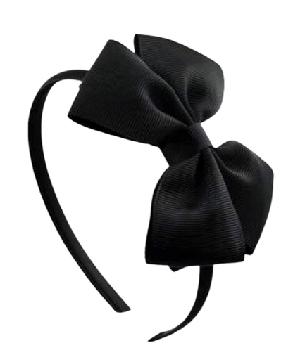 Safe Haven & CO Kids Fabric Bow Headband – Assorted Color Options, Soft Elastic Hair Band