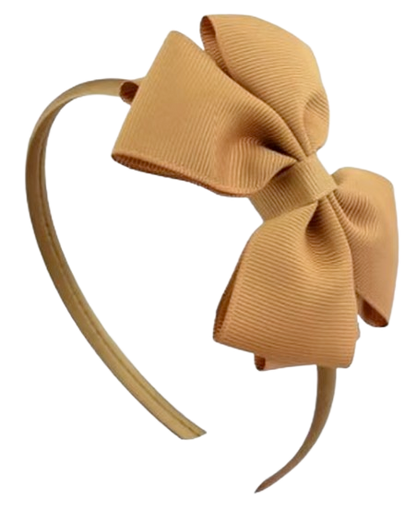 Safe Haven & CO Kids Fabric Bow Headband – Assorted Color Options, Soft Elastic Hair Band