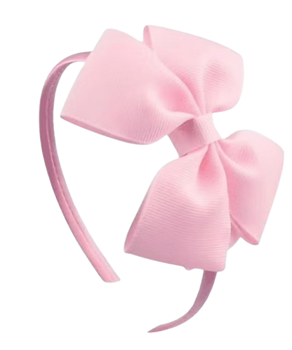 Safe Haven & CO Kids Fabric Bow Headband – Assorted Color Options, Soft Elastic Hair Band