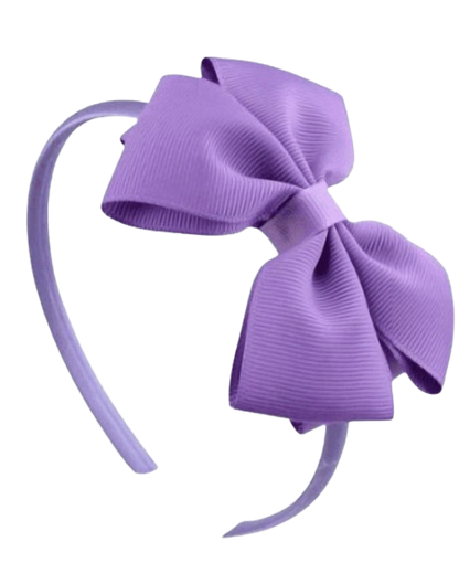 Safe Haven & CO Kids Fabric Bow Headband – Assorted Color Options, Soft Elastic Hair Band