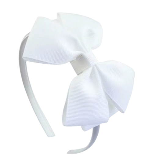 Safe Haven & CO Kids Fabric Bow Headband – Assorted Color Options, Soft Elastic Hair Band