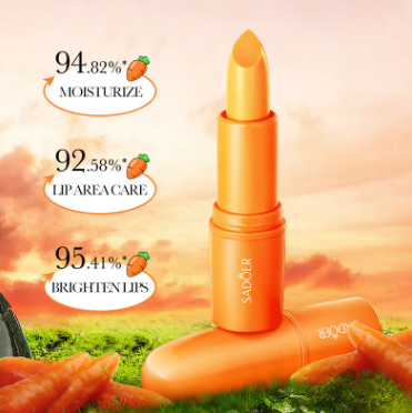 SADOER Carrot Nourish Lip Balm – Deep Repair & Moisturizing Care - 2-Pack
