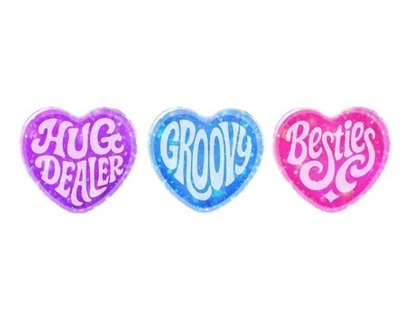 Teenie Sparkle Squeeze Hearts – 3-Pack - 1.5 Inches Mini Squishy Fidget Toys
