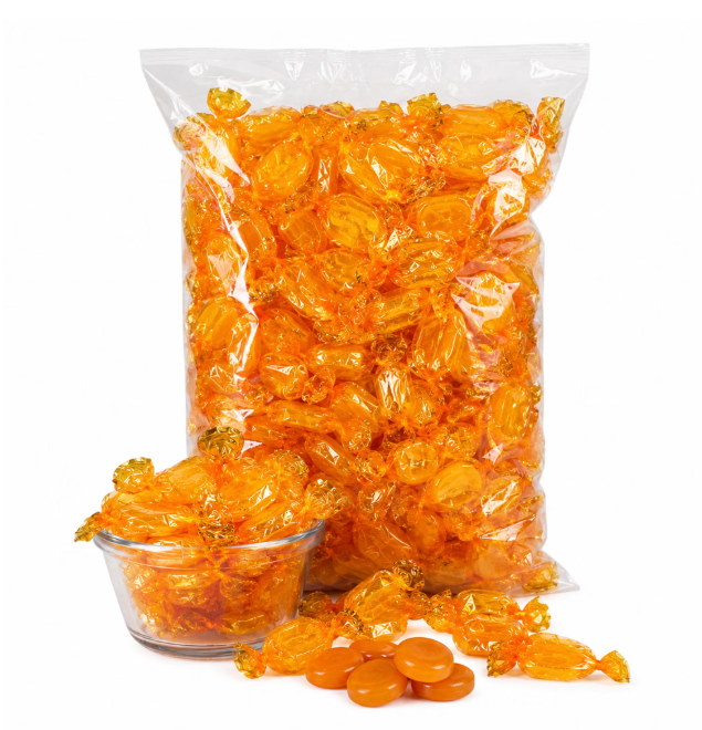 Colombina Butterscotch Discs Individually Wrapped Hard Candy – 2 lb Bag