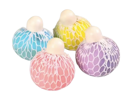 Safe Haven & CO 2-Pack Mesh Stress Balls – Sensory Squeeze Toys for Kids, Anxiety Relief & ADHD Support