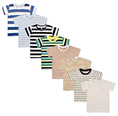 Children’s Cotton Stripe T-Shirt, Multiple Colors, SIZE 2T-5T