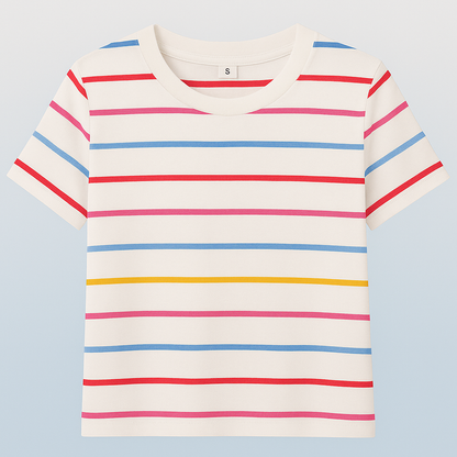 Children’s Cotton Stripe T-Shirt, Multiple Colors, SIZE 2T-5T