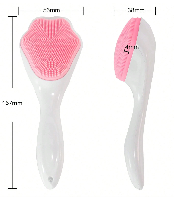 Silicone Face Scrubber Exfoliating Brush – Handheld Deep-Cleansing & Blackhead Removal Tool