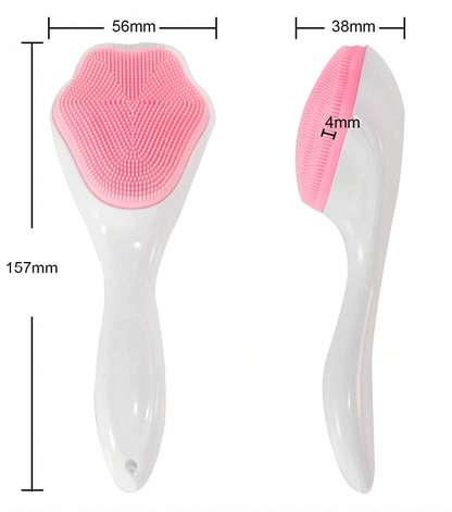 Silicone Face Scrubber Exfoliating Brush – Handheld Deep-Cleansing & Blackhead Removal Tool