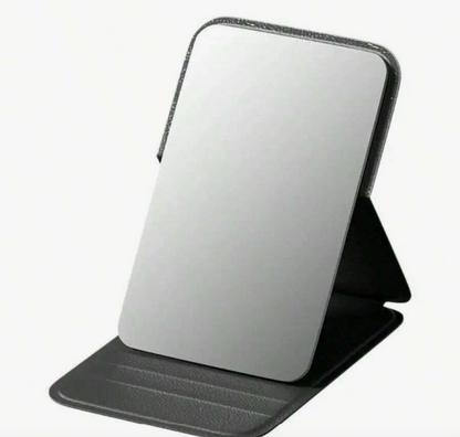 Portable Folding Makeup Mirror – Compact Travel Vanity Mirror with Stand
