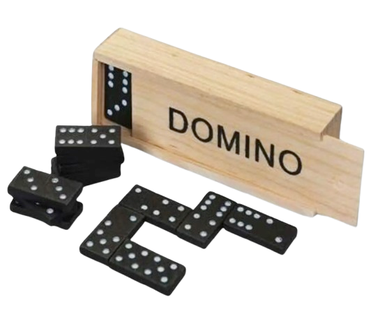 Classic Mini Wooden Domino Set for Kids Stress Relief