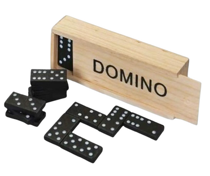 Classic Mini Wooden Domino Set for Kids Stress Relief