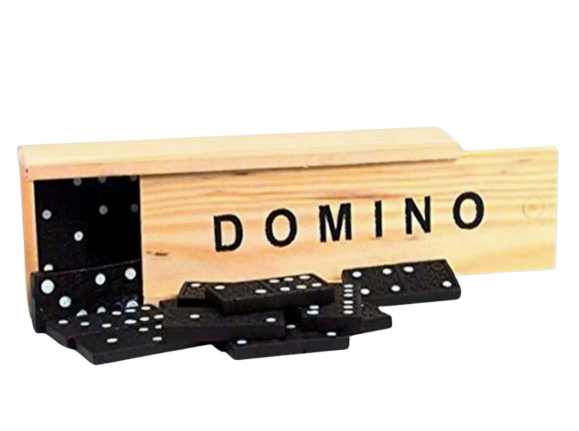 Classic Mini Wooden Domino Set for Kids Stress Relief