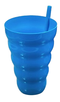 Sip-A-Tumbler 22 oz Spiral Design Cups with Lid and Straw