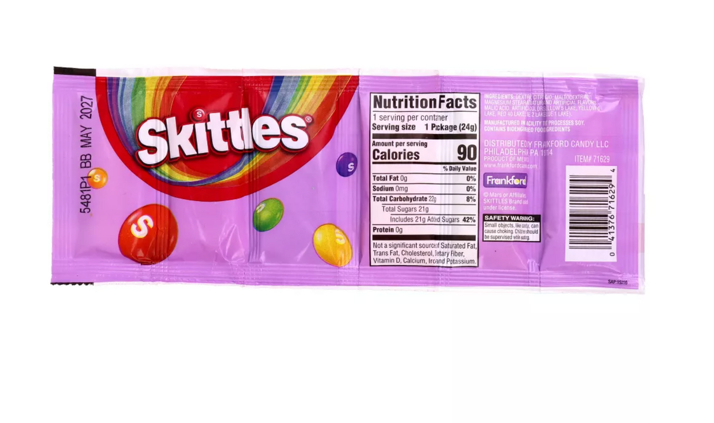 Skittles Dig N’ Dip Candy Strip with Dipping Sticks – 2 Pack, 0.85 oz