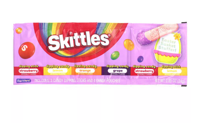 Skittles Dig N’ Dip Candy Strip with Dipping Sticks – 2 Pack, 0.85 oz
