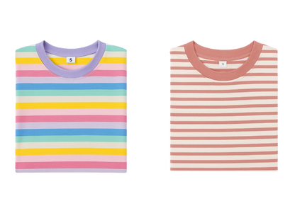 Girls’ 2-Pack Striped Tee Bundle