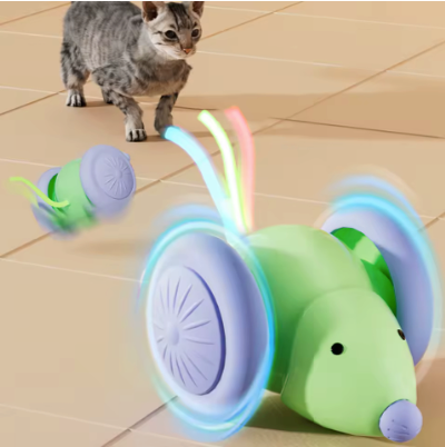 Smart Interactive Cat Toy with Auto-Dodge & Rechargeable Motion Sensor – Mouse Design