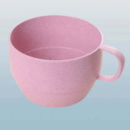 Wheat Straw Plastic Cup with Handle