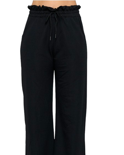 Women’s Solid Drawstring Wide Leg Lounge Pants