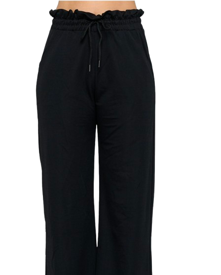 Women’s Solid Drawstring Wide Leg Lounge Pants