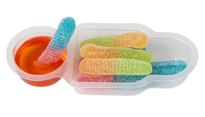 2-Pack Sour Goo Dunkers – Gummy Worms with Sour Dip