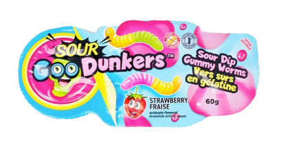 2-Pack Sour Goo Dunkers – Gummy Worms with Sour Dip